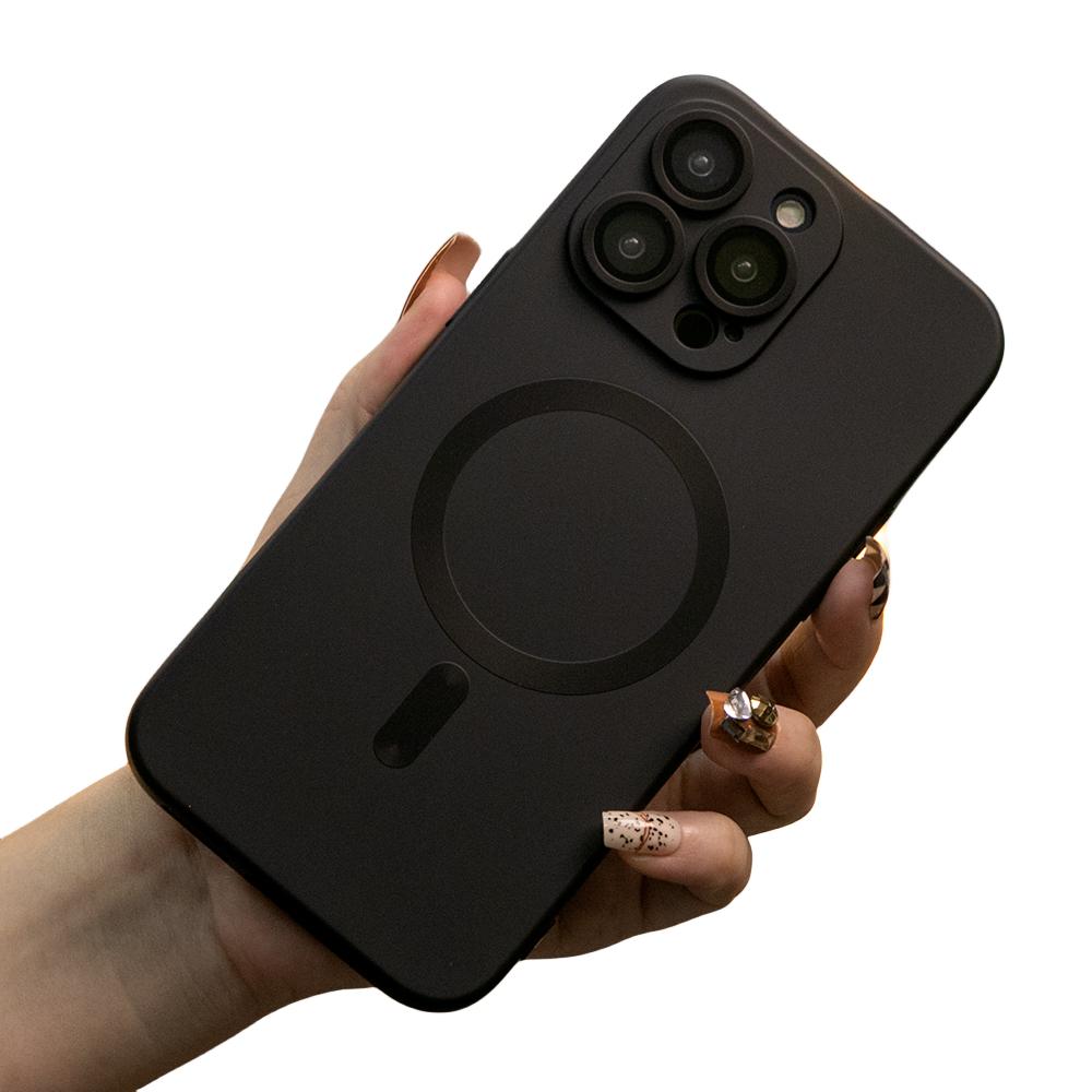 For iPhone 16 15 14 13 12 Pro Max Phone Case,  Metallic Paint Magnetic Soft Metallic Glossy Slim, Full Camera Cover Protection Support Wireless Charging Phone Case