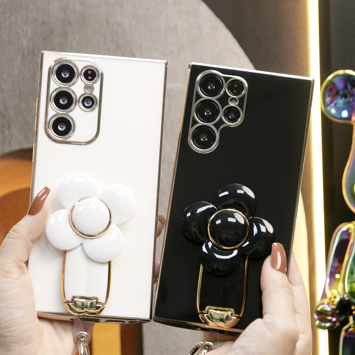 Rotating Windmill Holder Bracelet Strap Phone Case For Samsung S25 S24 S23 S22 S21 Note20