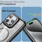 For iPhone 16ProMax 16 15 14 13 12 11 Strong Magnetic Phone Case, Glass Camera Kickstand Protection, Glitter Clear Acrylic Four Corner Shockproof Bumper Hand Feel Hard Full Cover