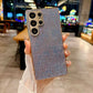 For Samsung S25Ultra S25Edge S25 S24 S23 Phone Case, Luxury Glitter Slim Water Ripple Pattern Plating Matte Leather Len Protection Shockproof Hard Full Cover