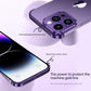 Ultrathin Frameless Aluminium Alloy Metal Bumper Corner Cover Protector Case for iPhone 16 15 14 13 12 Pro Max Drop-proof Cover