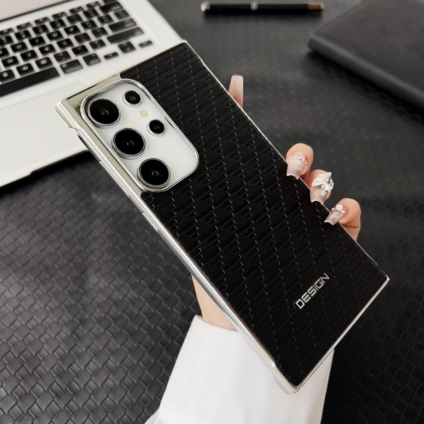 For Samsung S25Ultra S25+ S25 S24Ultra S24+ S24 Phone Case, Premium Printing Matte Plating Cooling PC Frameless Leather Ultra Slim, Camera Protection Cover Hard Cover