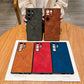 For Samsung S25Ultra S25Edge S24 S23 S22 S21 Note20 A16 A26 A36 A55 A56 Case, Deer Pattern Matte Suede Leather Shockproof Hard Phone Case