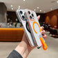 Colorful Crystal High Definition Clear C Pattern Magnetic Phone Case with Silicone Wristband For iPhone 16ProMax 16 15 14 13 Pro Max Plus Transparent HD Len Protection Hard Full Cover