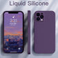 Slim Thin Luxury Square Liquid Soft Silicone Case For iPhone 16 15 14 Pro Max Protective Shockproof Back Cover with Microfiber Lining
