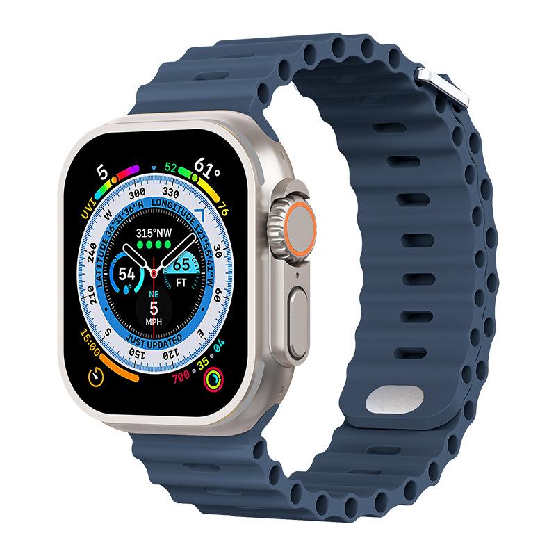 Ocean strap For Apple Watch Ultra Band 49mm 8 7 45mm 41mm Silicone Bracelet Wristband iWatch 6 5 4 3 SE 44mm 40mm 42mm 38mm band