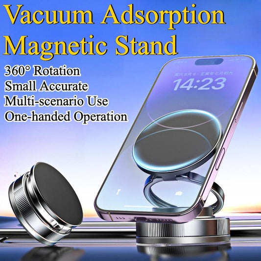 Upgrade Three-axis Flexible Universal 360° Magnetic Vacuum Adsorption Double-sided Fold Rotating Multi-angle Strong Suction, Stable Holder, Hands Free Automobile, Adjustable Mount for All Phones