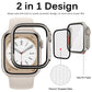 PC Firm Cover for Apple Watch Case 45mm 41mm 44mm 40mm 42mm 38mm Glass Appearance Upgrade ultra iWatch Series 9 8 7 SE SE2 6 5 4