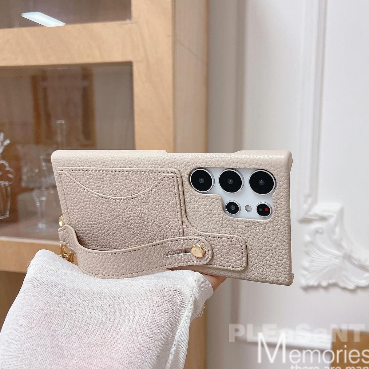 Wallet Case For Samsung S25 S24 S23 S22 S21 A15 A25 A35 A55 Card Holder Wrist Strap Lanyard Handbag Crossbody Leather Cover for Samsung A15 A25 A35 A55