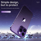 Ultrathin Frameless Aluminium Alloy Metal Bumper Corner Cover Protector Case for iPhone 16 15 14 13 12 Pro Max Drop-proof Cover