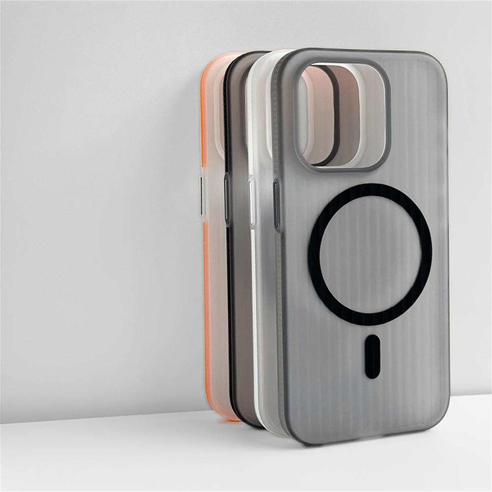 Luxury Transparent Matte Magnetic Wireless Charger Phone Case For iPhone 16 15 14 13 Pro Max Armor Bumper Shockproof Cover