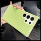Luxury Lovely Liquid Silicone Jelly style Precision Len Protection Phone Case For Samsung S25Ultra S24FE S25 S24 S23, Soft Skin Feel Silicone Shockproof Soft Cover With Microfiber Lining