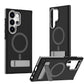 For Samsung S25Ultra S25+ S25 S24 S23 Phone Case With Line Bracket, Metal Camera Protection, Elegant Kickstand Matte Strong Magnetic Case Camera Shockproof Bumper Hard Cover