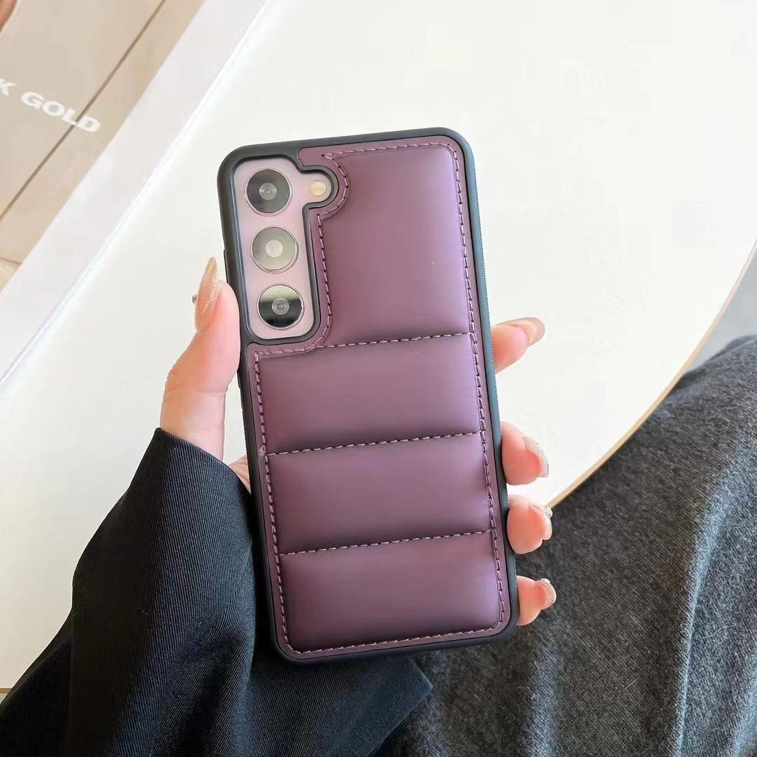 Down Jacket Pattern Luxury Shockproof Phone Case For Samsung S25Ultra S25Plus S25 S24 S23 Hard Full Cover