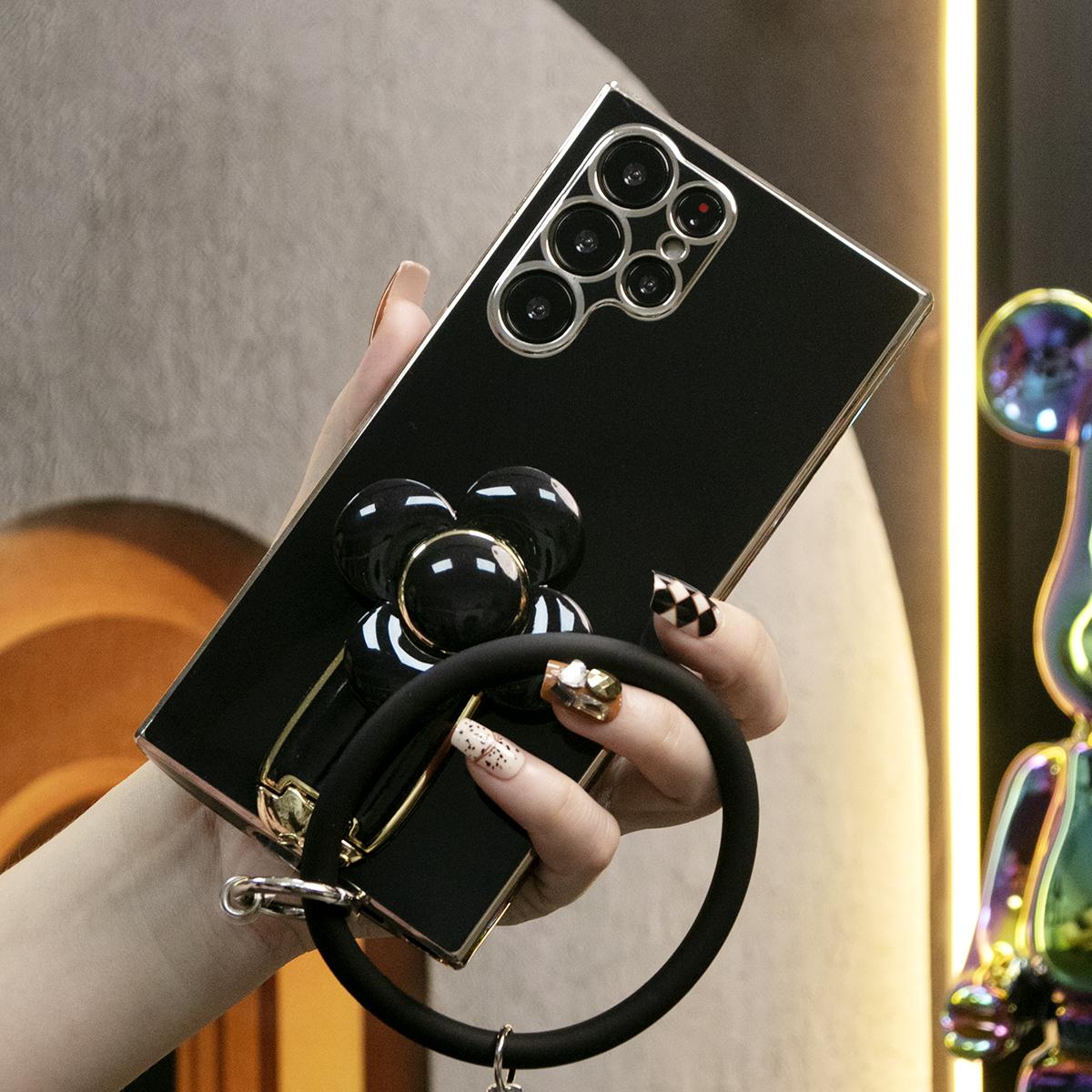Rotating Windmill Holder Bracelet Strap Phone Case For Samsung S25 S24 S23 S22 S21 Note20