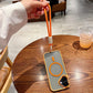 Colorful Crystal High Definition Clear Magnetic Phone Case with Woven Wristband For iPhone 16ProMax 16 15 14 13 12 11 Pro Max Plus Transparent HD Len Protection Hard Full Cover