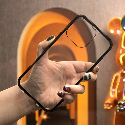 High Definition Tempered Glass Double Sided Full Cover 360 Magnetic Adsorption Metal Case For iPhone 16ProMax 16 15 14 13 12 11 Pro Max X/XS Front and Black Full Glass Cover