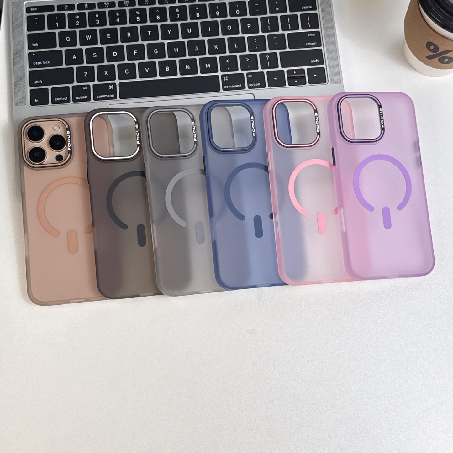 Matte PC Transparent Magnetic Len Protection Shockproof Phone Case For iPhone 16ProMax 15 14 13 12 11 Clear Skin Feel Hard Full Cover