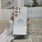 Matte Clear Fission Magnetic Two-tone Slim PC Phone Case For Samsung S25Ultra S25 S24 S23 S22 Transparent Skin Feel Bumper Shockproof Hard Full Cover