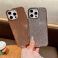 Luxury Rhinestone Glitter Plating Slim PC Phone Case For Samsung S25Ultra S24Ultra S23Ultra Hard Full Cover