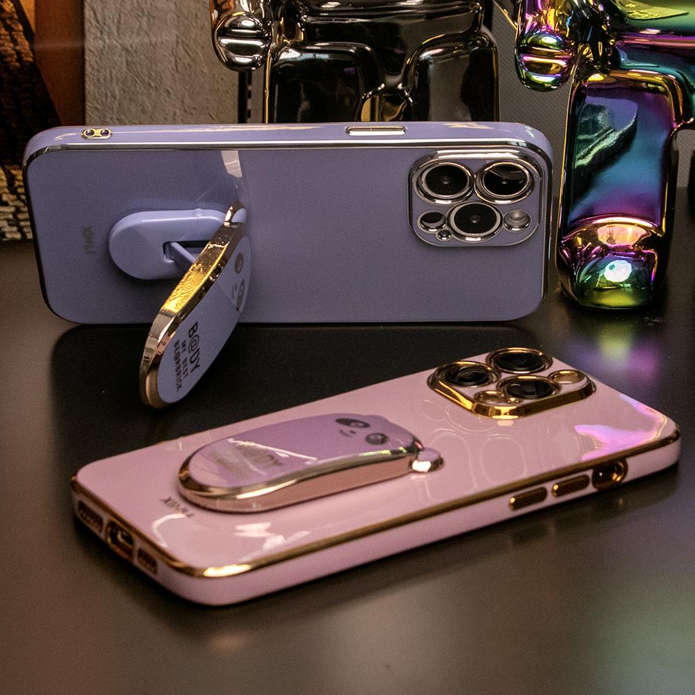 Panda Kickstand Plating Phone Case For iPhone 16 15 14 13 12 11 XR XSMax X/XS