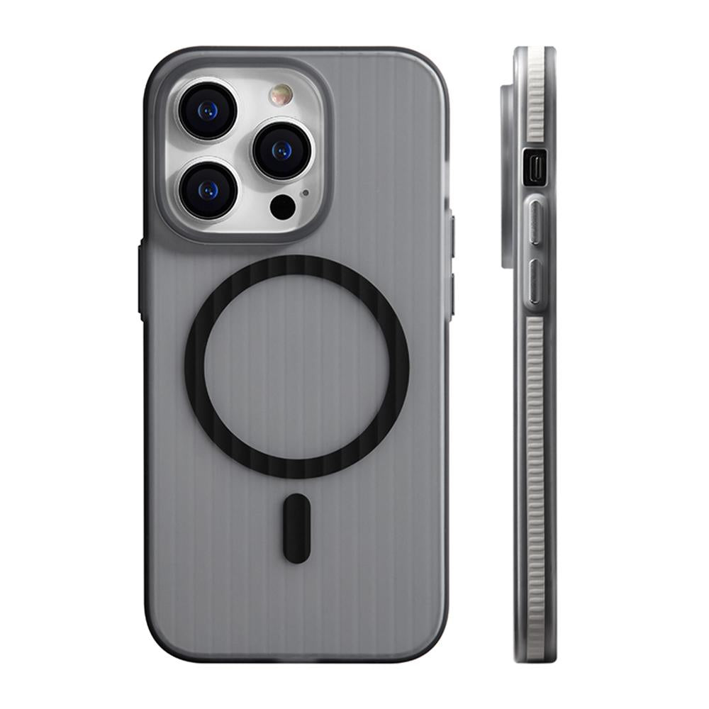 Luxury Transparent Matte Magnetic Wireless Charger Phone Case For iPhone 16 15 14 13 Pro Max Armor Bumper Shockproof Cover