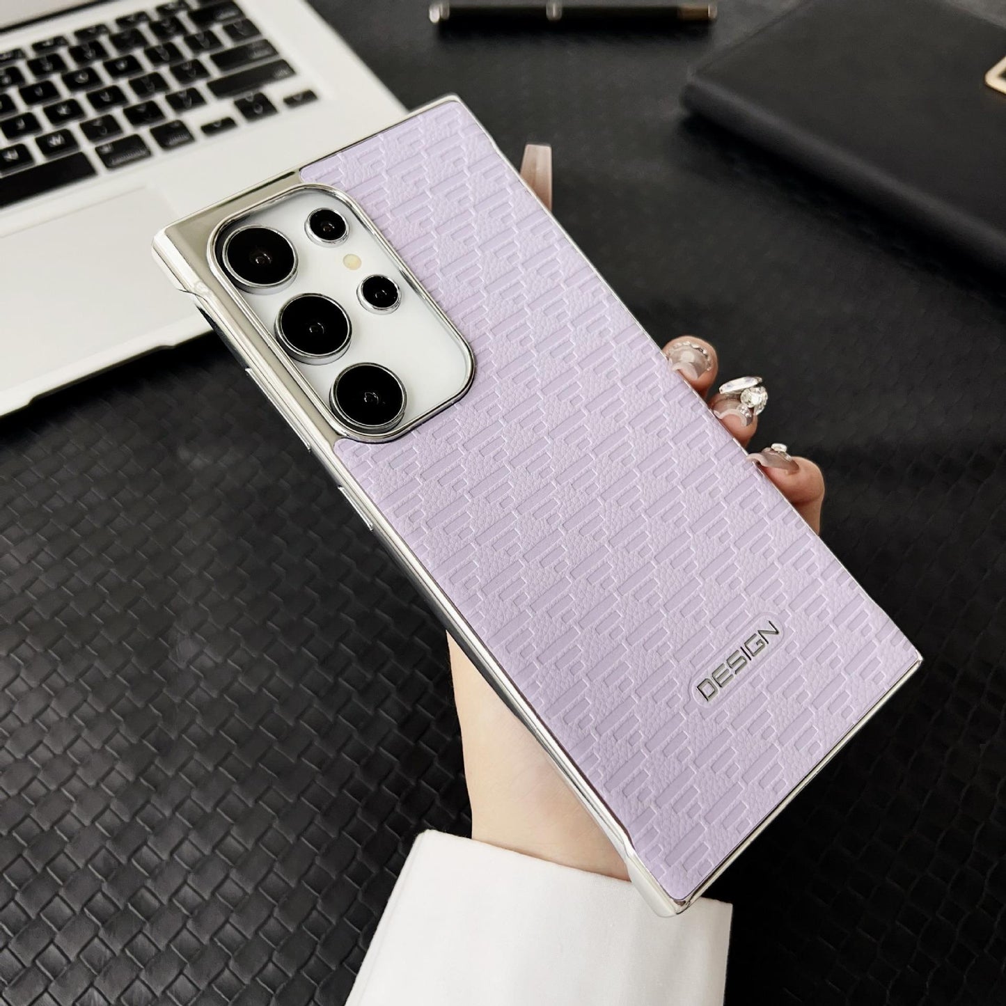 For Samsung S25Ultra S25+ S25 S24Ultra S24+ S24 Phone Case, Premium Printing Matte Plating Cooling PC Frameless Leather Ultra Slim, Camera Protection Cover Hard Cover