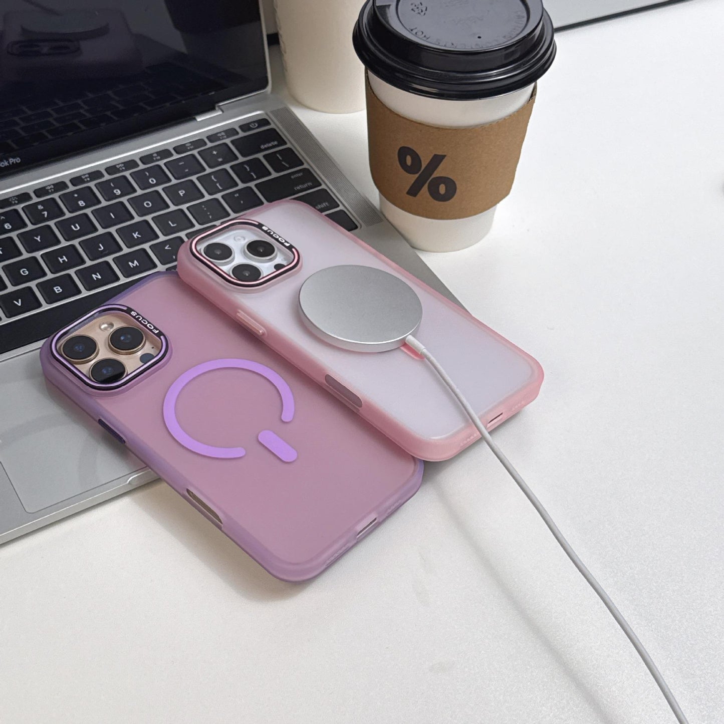 Matte PC Transparent Magnetic Len Protection Shockproof Phone Case For iPhone 16ProMax 15 14 13 12 11 Clear Skin Feel Hard Full Cover