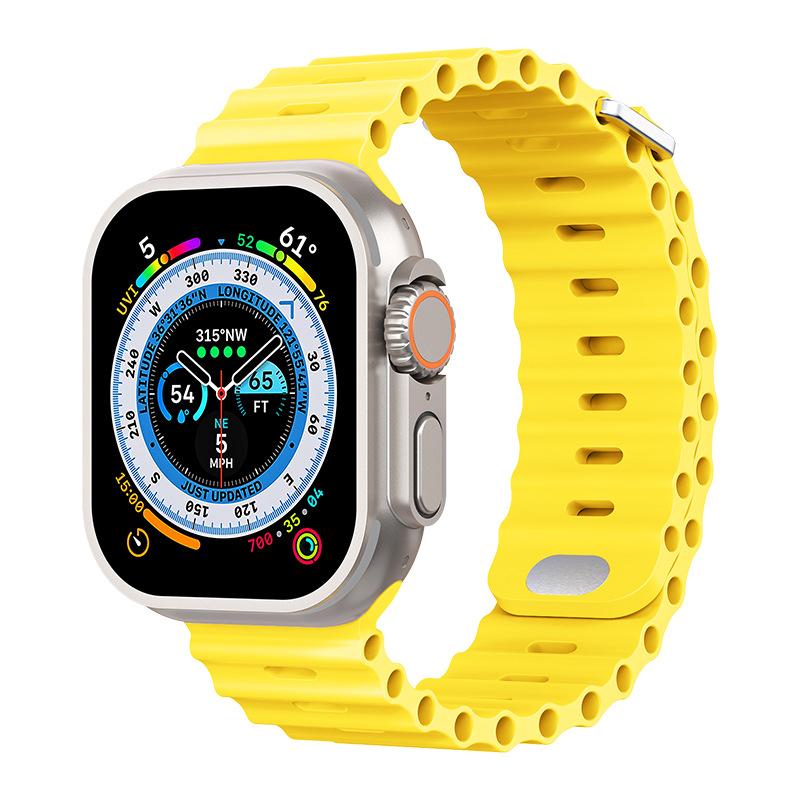 Ocean strap For Apple Watch Ultra Band 49mm 8 7 45mm 41mm Silicone Bracelet Wristband iWatch 6 5 4 3 SE 44mm 40mm 42mm 38mm band