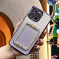 For iPhone 16 15 14 13 Pro Max Phone Case, Clear Gradient Glitter Square Kickstand TPU Luxury Plating Slim Soft Full Cover