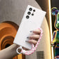 For Samsung S25 S24 S23 S22 FE Plus Ultra Phone Case, Metallic Paint Magnetic Soft Glossy Slim, Full Camera Cover Support Wireless Charging With Woven Wristband