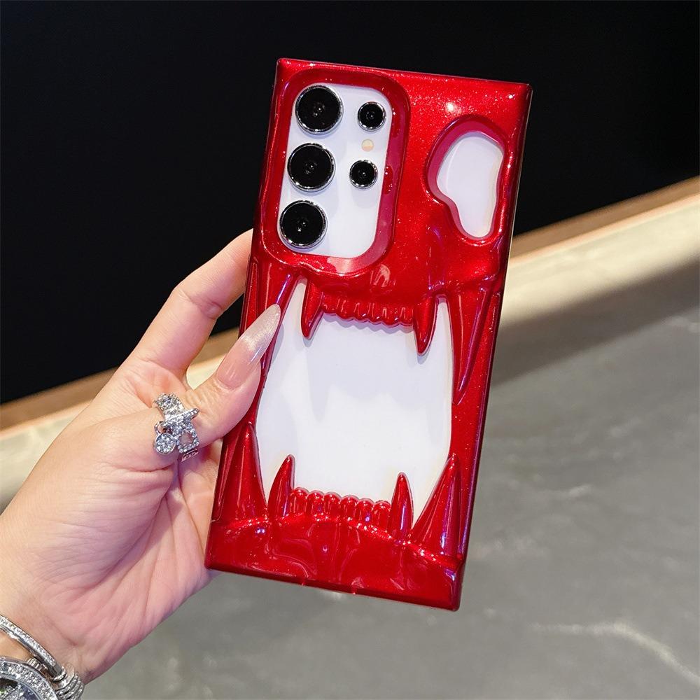 For Samsung S25Ultra S25+ S25 S24Ultra S24+ S24, Fancy Shape Cool Skull Matte Plating Hollow Heat Dissipation Case Cooling Soft Back Cover