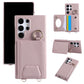 Bear Crossbody Mirror Wallet with Card Holder Phone Case for Samsung Galaxy S25 S24 S23 S22 Ultra Plus S24 FE Back Cover