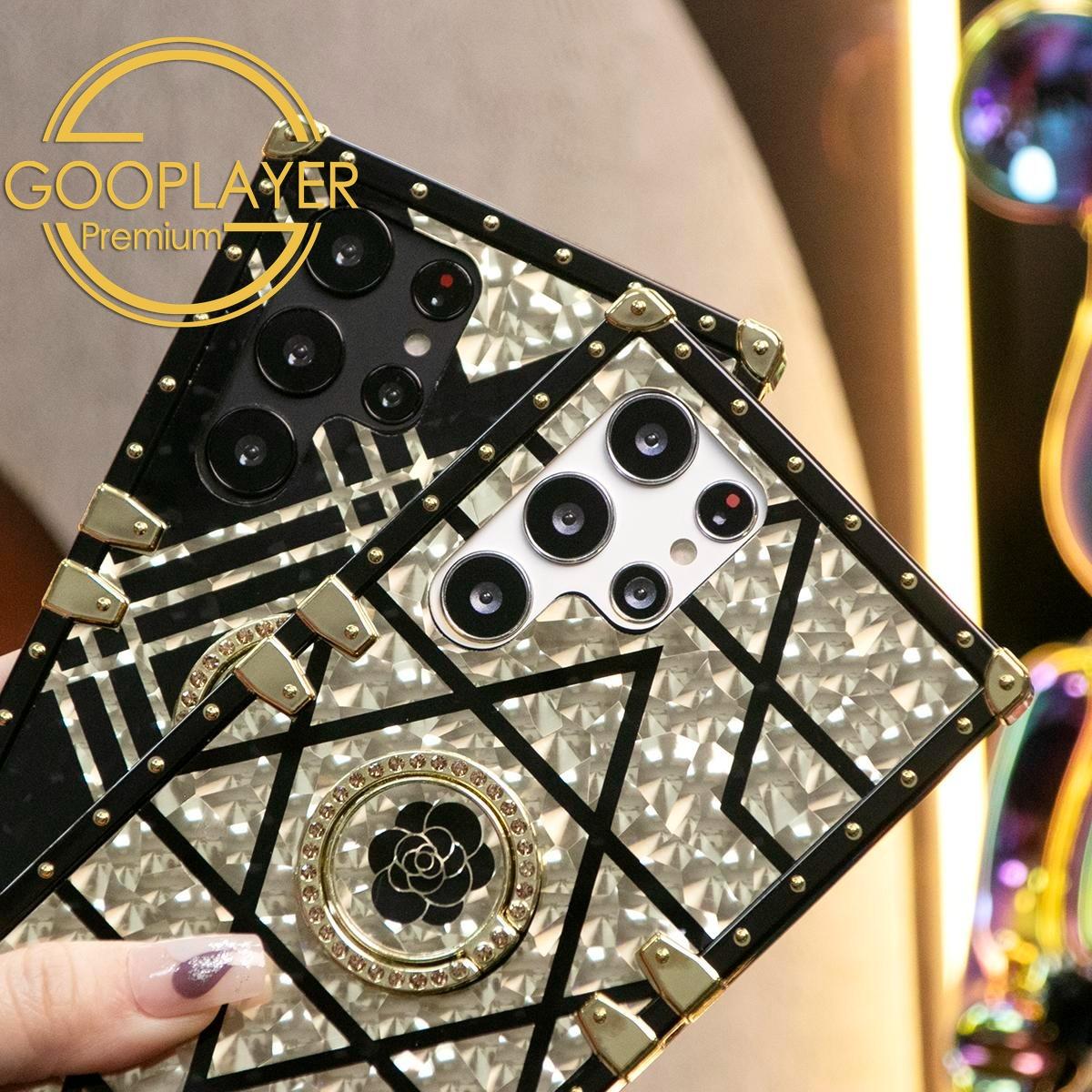 Luxury Glitter Retro Astral Phantom TPU Shockproof Phone Cover with Ring Kickstand For iPhone 16 15 14 13 12 11 X/XS XSMax XR Fashion Geometric Square Soft Phone Case