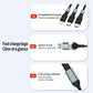 1.2m/2m 100W Super Fast Charge 2in3 Data Cable Support Laptop/Mobile Phone/Tablet USB+Type-c to C+L+C Multi-port Fast Charging Metal Head Nylon Braided Wire