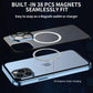 Double Sided HD Glass Matte Back Cover Aluminium Alloy For Magsafe Full Cover 360 Magnetic Ring High Definition Metal Case For iPhone 16ProMax 16 15 14 13 12 Pro Max Glass Full Cover
