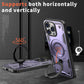 Anti-Dust Matte Anti-Fall Heavy Duty Protection Shockproof Strong Magnetic Phone Case With Rotating Metal Kickstand for iPhone 16ProMax 16 15 14 13 12 11 XR Bumper Hard Full Cover
