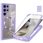 For Samsung S25Ultra S25 S24 S23 S22 S21FE A16 A26 A36 A56 Strong Magnetic Phone Case, Double Side 360 Full Protection, HD PET Screen Protector Acrylic Shockproof Hand Feel Hard Full Cover