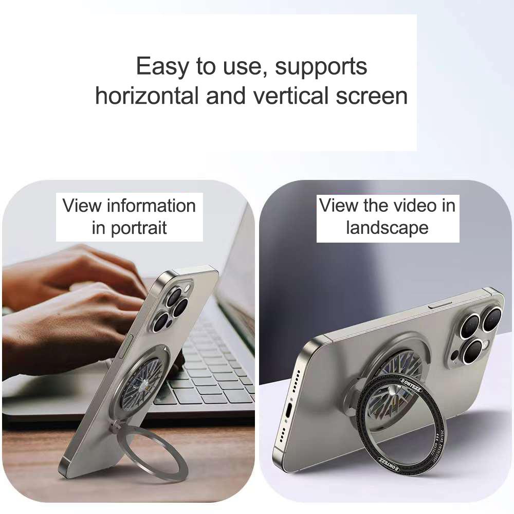 Luxury Multi-color Spinning Magnetic 360 Degree Rotation Kickstand for iPhone Smart Phone Back Rotating Sticker Socket Bracket For Magsafe Phone Accessories