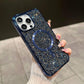 Luxury Rhinestone Glitter Plating Slim PC Strong Magnetic Phone Case For iPhone 16ProMax 15 14 13 Hard Support Wireless Charging Full Cover