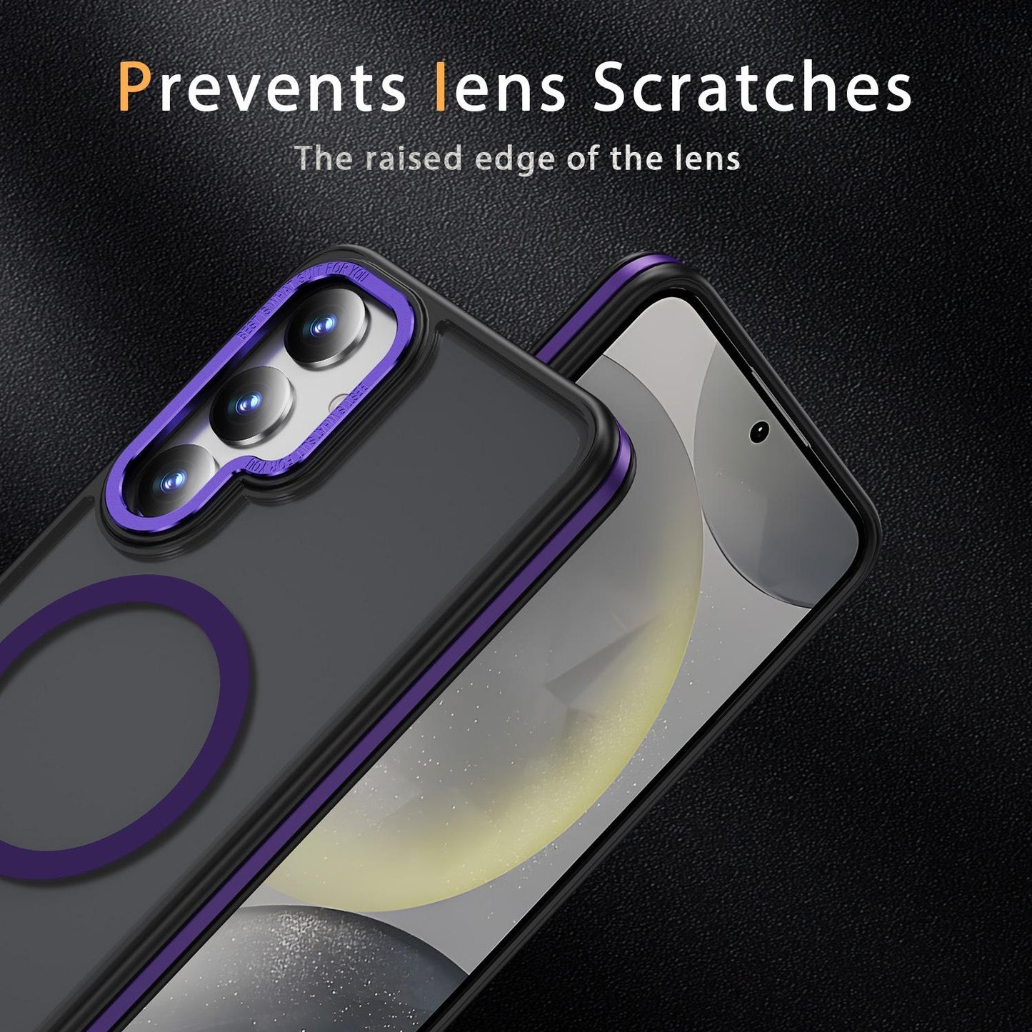 Two-tone Matte Transparent Anti-Dust Anti-Fall Bumper Shockproof Strong Magnetic Phone Case for Samsung S25Ultra S24 S23FE S23 A14 A15 A25 A35 A54 Bumper Hard Cover