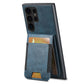 For Samsung S25 S24 S23 S22 Note20 Ultra Plus Phone Case, Smooth Surface Oil Wax Pattern Flip Elasticity Wallet Card Slot Leather Kickstand Magnetic Clasp Shockproof Phone Case