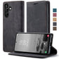 For Samsung A14 A15 A16 A24 A25 A26 A34 A35 A36 A53 A54 A55 A56 Case With Card Holder, Matte Wallet Case For Women Men, Durable Faux Leather Kickstand Magnetic Clasp Shockproof Phone Case