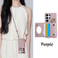 Bear Crossbody Mirror Wallet with Card Holder Phone Case for Samsung Galaxy S25 S24 S23 S22 Ultra Plus S24 FE Back Cover
