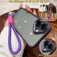 Colorful Crystal High Definition Clear Magnetic Phone Case with Woven Wristband For iPhone 16ProMax 16 15 14 13 12 11 Pro Max Plus Transparent HD Len Protection Hard Full Cover