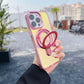 Strong Magnetic Kickstand Laser Gradient Chameleon For Magsafe Phone Case For iPhone 16 15 14 13 12 11 Pro Max Plus Metal Frame Acrylic Shockproof Hard Cover