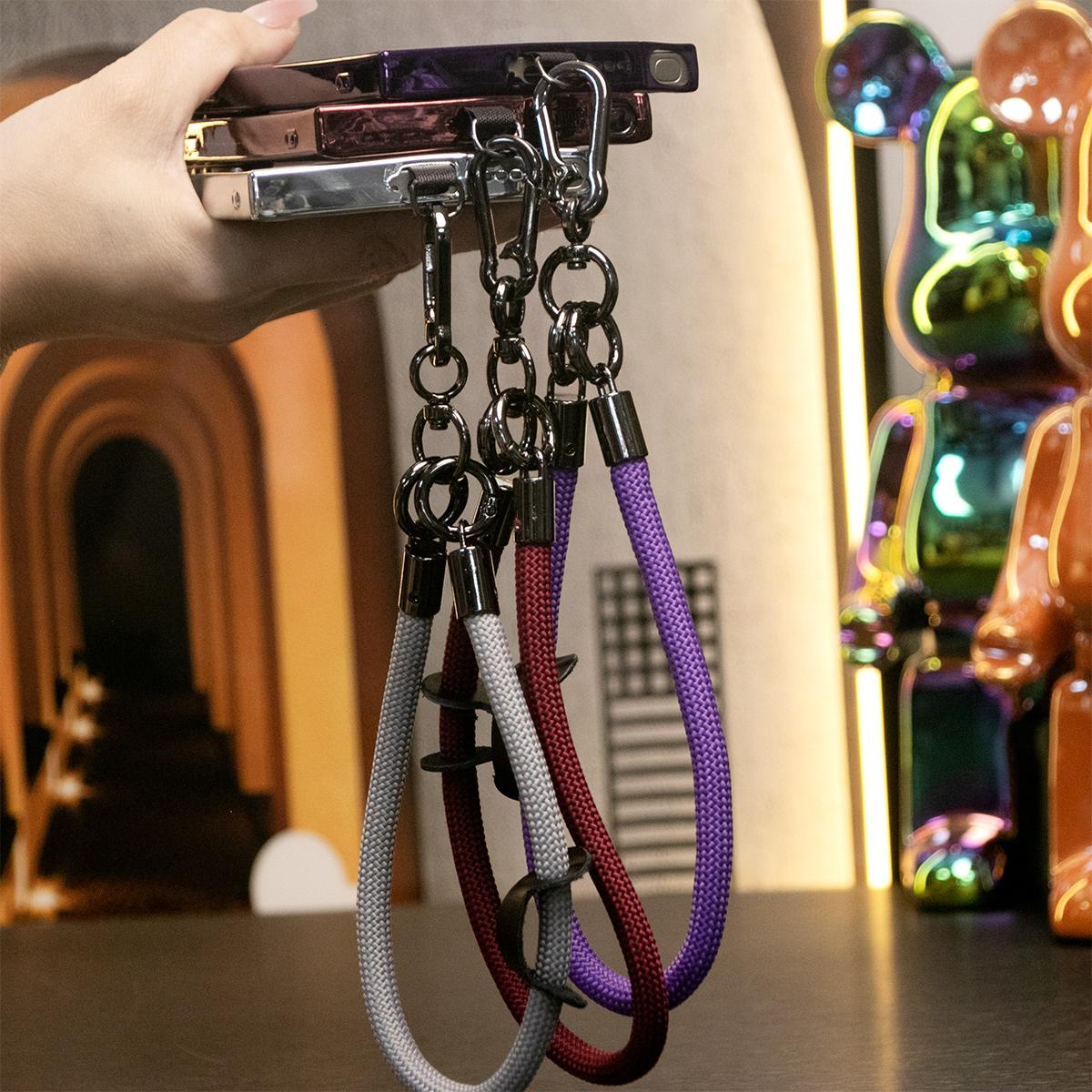 Plating Magnetic Wireless Charge Transparent Soft Phone Case With Multifunctional Climbing Rope For Samsung A14 A15 A16 A24 A25 A26 A34 A35 A36 A54 A55 A56 A05 A05S A06