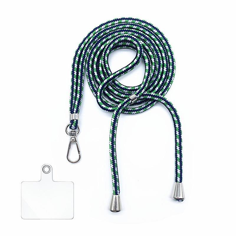 6MM Colorful Adjustable Crossbody Phone Lanyard Strap Mobile Phone Hanging Rope Detachable Rotatable Clasp Phone Neck Straps Anti-lost Lanyards for Telephone Jewelry
