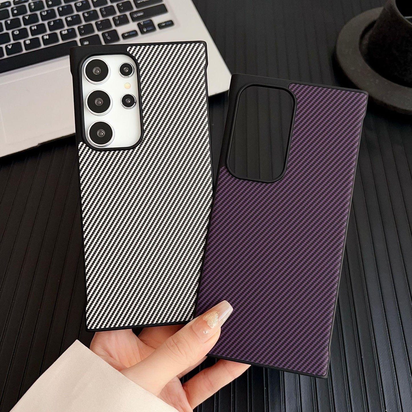 For Samsung S25Ultra S25+ S25 S24Ultra S24+ S24 Phone Case, Matte Cooling PC Frameless Leather Ultra Slim, Camera Protection Cover Hard Cover