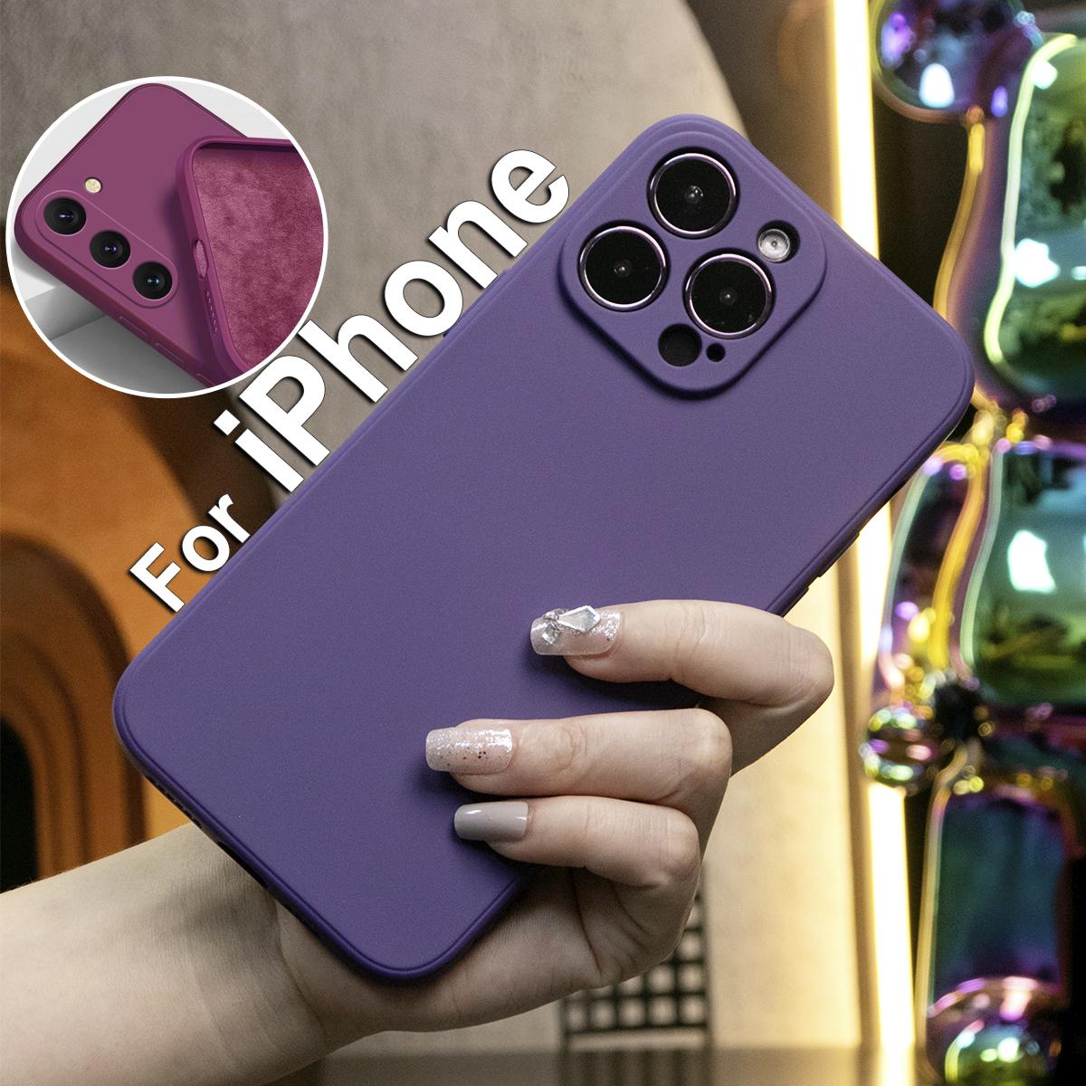 Square Liquid Silicone Matte Shockproof Phone Case For iPhone 16 15 14 13 12 11 XR XSMax X/XS Camera Protect Soft Cover